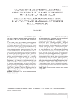 changes in the use of natural resources and human impact in the