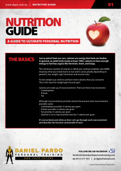 nutrition guide - Daniel Pardo Personal Training