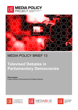 Televised Debates in Parliamentary Democracies