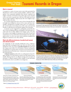 Oregon Geology Fact Sheet: Tsunami Hazards in