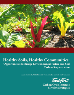 Healthy Soils, Healthy Communities