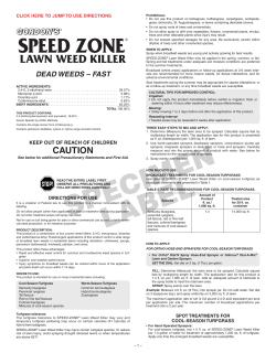 SpeedZone Lawn Weed Killer Concentrate 20 oz. Label