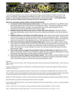 Why do we encourage multisport athletes at Burnsville High School