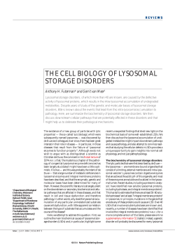 the cell biology of lysosomal storage disorders