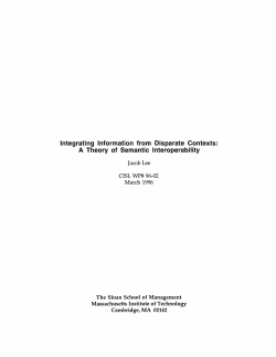 Integrating Information from Disparate Contexts: A Theory of