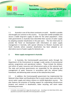 Seawater desalination in Australia