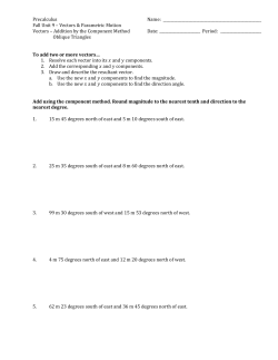 Add using the component method. Round magnitude