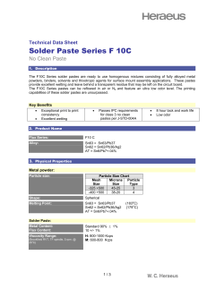 Solder Paste Series F 10C