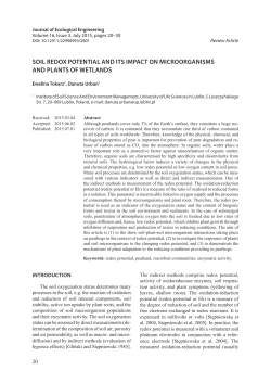 soil redox potential and its impact on microorganisms and plants of