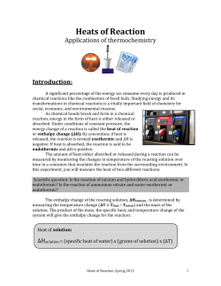 Heats of Reaction