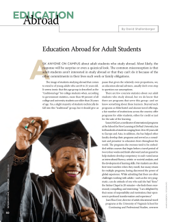 Education Abroad for Adult Students