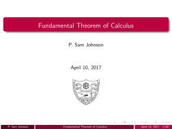 Fundamental Theorem of Calculus