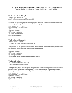 The Five Principles of Appreciative Inquiry and ICF