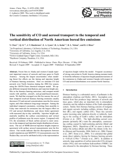The sensitivity of CO and aerosol transport to the