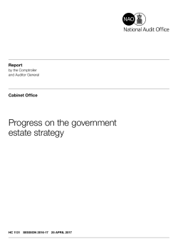 Progress on the government estate strategy