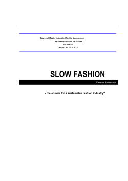 the answer for a sustainable fashion industry?