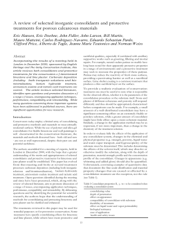 A review of selected inorganic consolidants and protective
