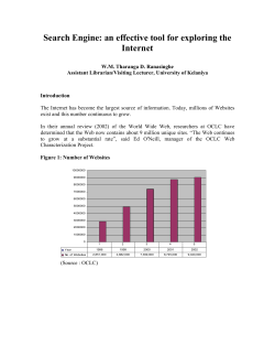 Search Engine: an effective tool for exploring the Internet - e-LIS
