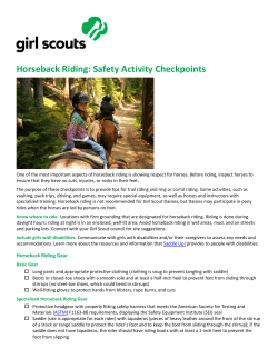 Horseback Riding: Safety Activity Checkpoints