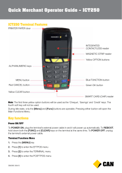 Quick Merchant Operator Guide &ndash; ICT250