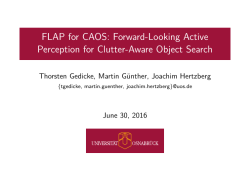 FLAP for CAOS: Forward-Looking Active Perception for Clutter