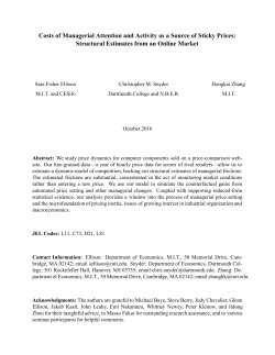 Costs of Managerial Attention and Activity as a Source of Sticky Prices
