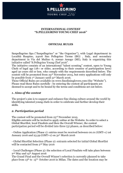 S.PELLEGRINO YOUNG CHEF 2016