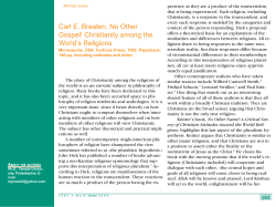 No Other Gospel! Christianity among the World`s Religions