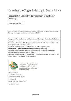 Growing the Sugar Industry in South Africa