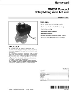 95C-10887 - M6063A Compact Rotary Mixing Valve Actuator