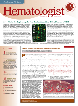 Celebrating 10 Years - American Society of Hematology
