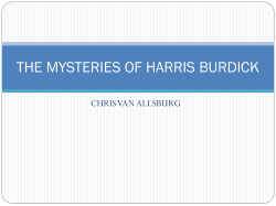 THE MYSTERIES OF HARRIS BURDICK