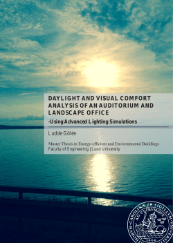 daylight and visual comfort analysis of an auditorium and landscape