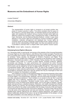Museums and the Embodiment of Human Rights