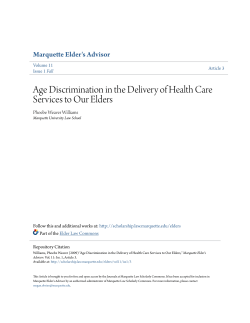 Age Discrimination in the Delivery of Health Care Services to Our