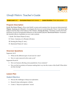 Teacher`s Guide Unsafe Waters