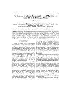 The Dynamic of Internal displacement, Forced Migration and