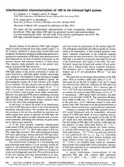 Interferometric characterization of 160 fs far