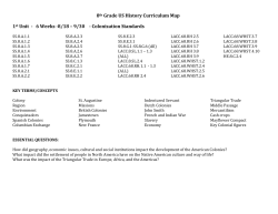 8th Grade US History Curriculum Map 1st Unit - 6 Weeks