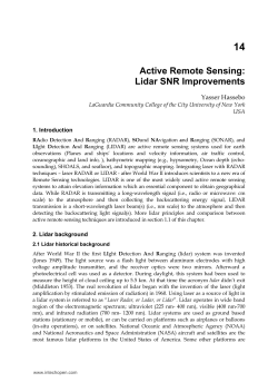 Active Remote Sensing: Lidar SNR Improvements