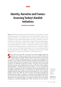 Identity, Narrative and Frames: Assessing Turkey`s