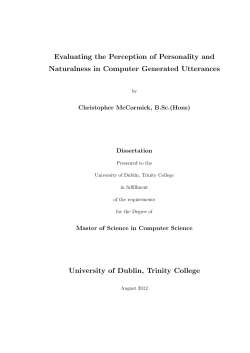 Evaluating the Perception of Personality and Naturalness in
