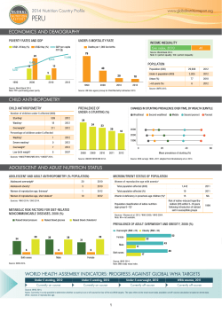 2014 Nutrition Country Profile: Peru