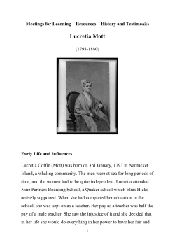 Lucretia Mott Booklet