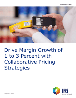 Drive Margin Growth of 1 to 3 Percent with Collaborative Pricing