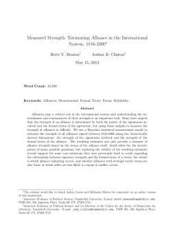 Measured Strength: Estimating Alliance in the