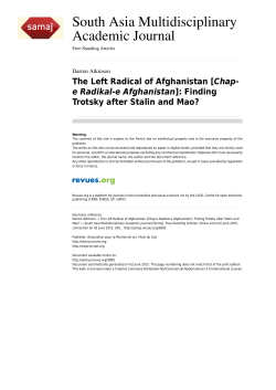 The Left Radical of Afghanistan