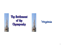 Chesapeake Colonization - Warren Hills Regional School District