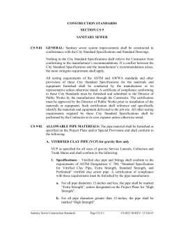 CONSTRUCTION STANDARDS SECTION CS 9