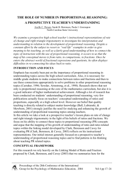 The Role of Number in Proportional Reasoning: A